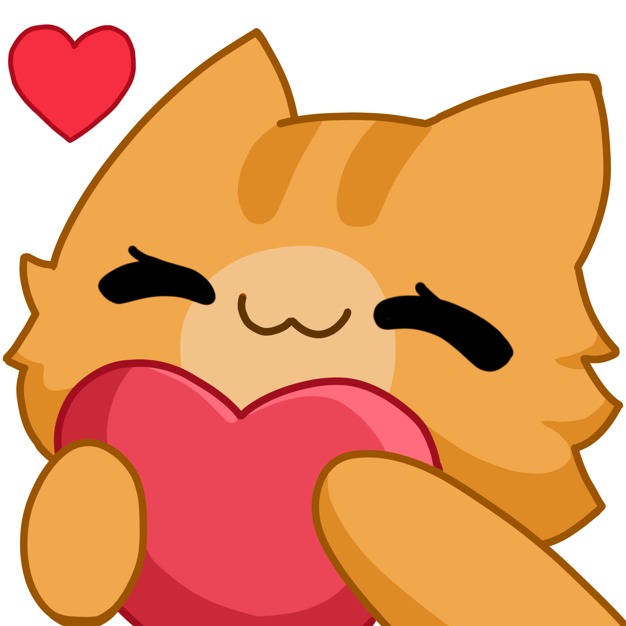 Orange Katze mit Herz